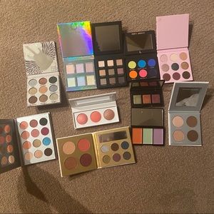 Eye shadow, blush, highlighter pallets.